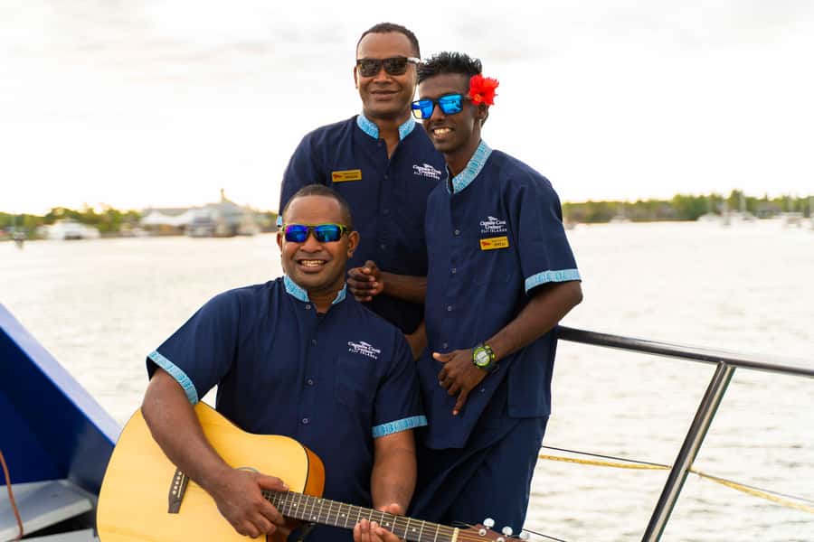 Fiji: Captain Cook Cruises Sunset Dinner Cruise - From Nadi hotel pickup to Denarau Island