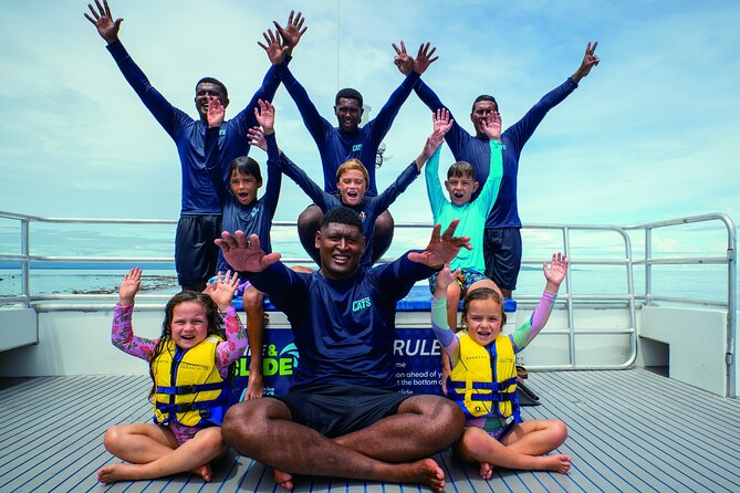 Ride & Slide by South Sea Cats - Half Day Snorkelling Trip - Leaving Port Denarau on a Fast Catamaran